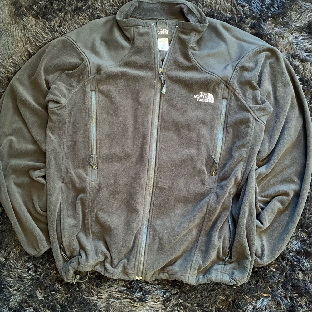 The North Face Men's Charcoal Gray Fleece Full-Zip Jacket